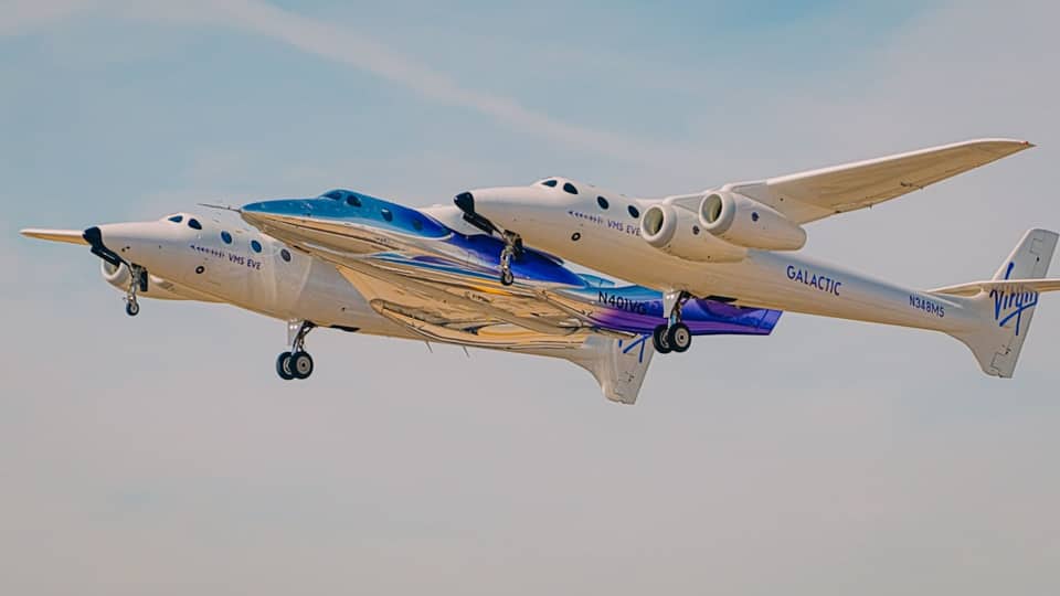 Virgin Galactic's First Delta-Class Space Plane, Apeiron, Reaches Spaceport America