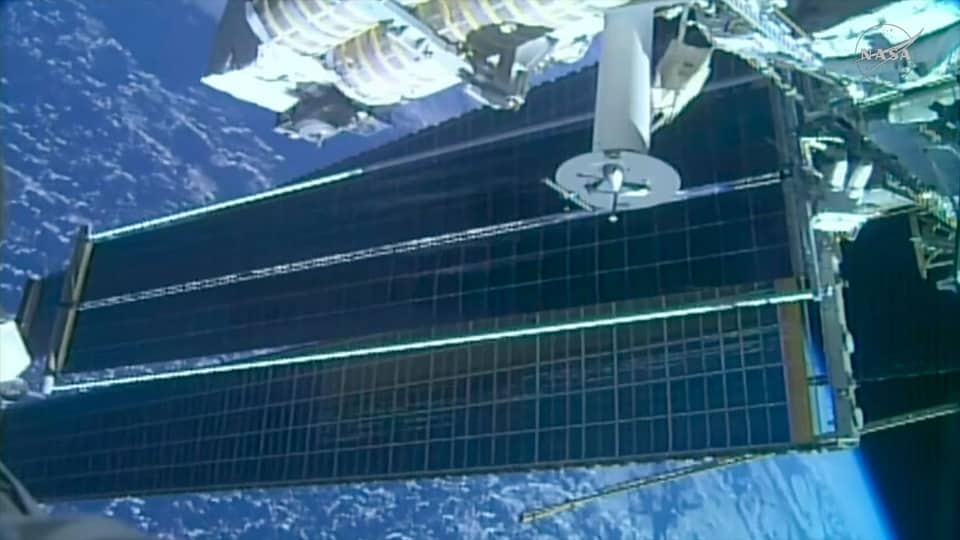 ISS Astronauts Install Seventh Upgraded Solar Array