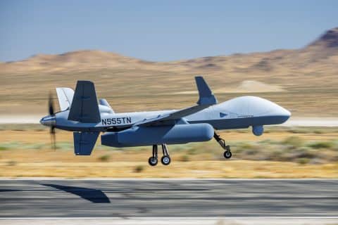 MQ-9B Flies With Two Saab LoyalEye Radar Pods